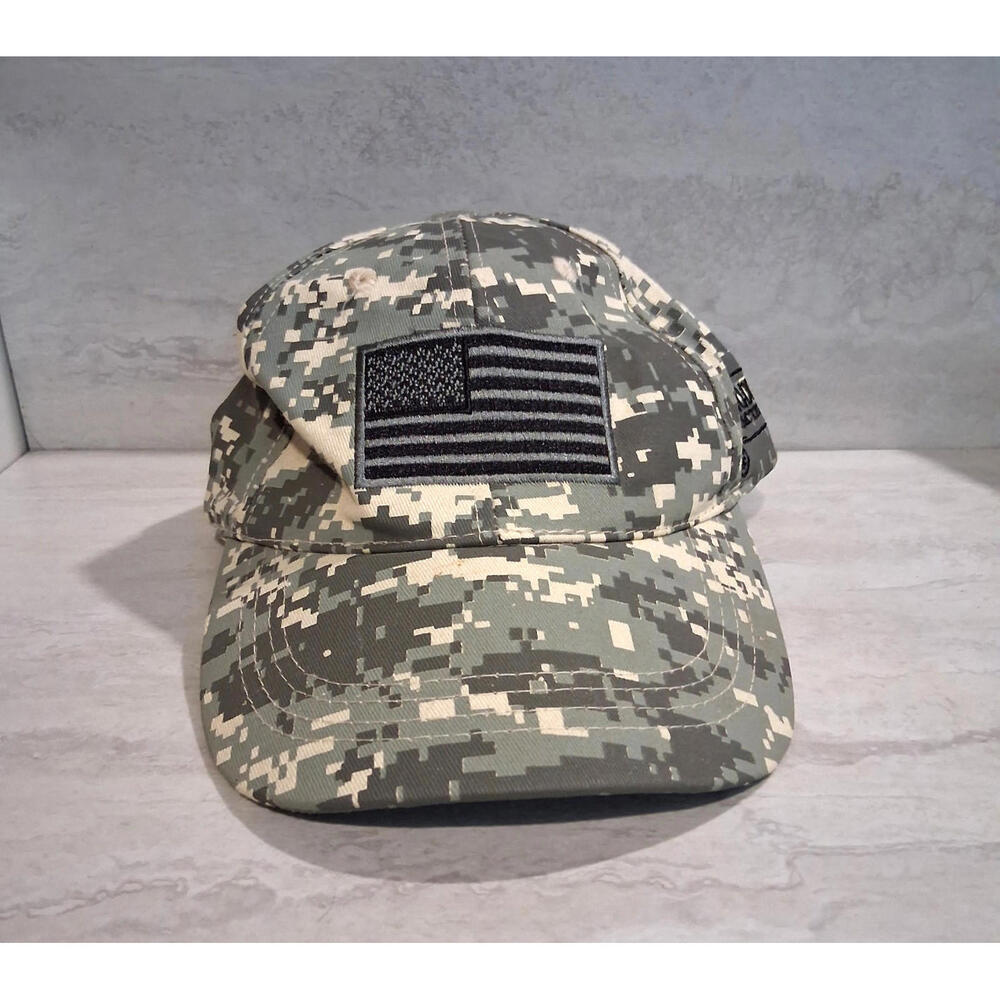 Camo Voodoo Tactical Hat With USA Flag Patch Adjustable